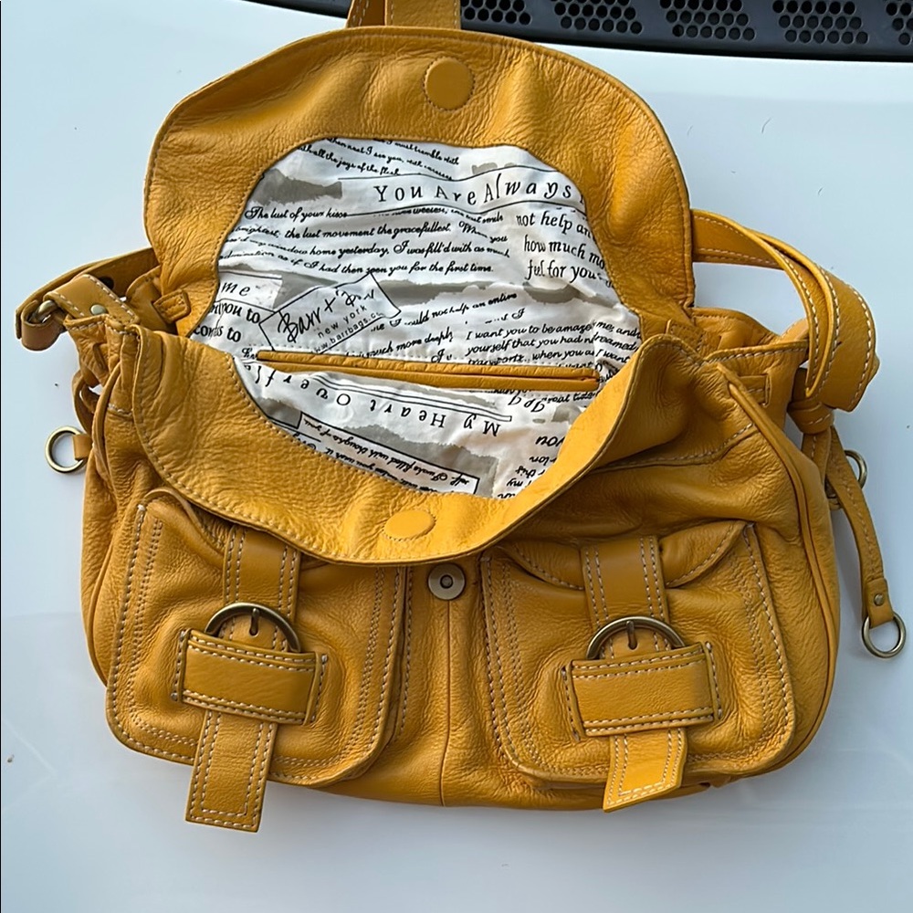 Yellow Leather Women's Bag